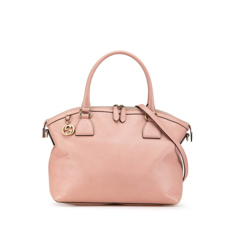 Gucci Pink Leather Interlocking G