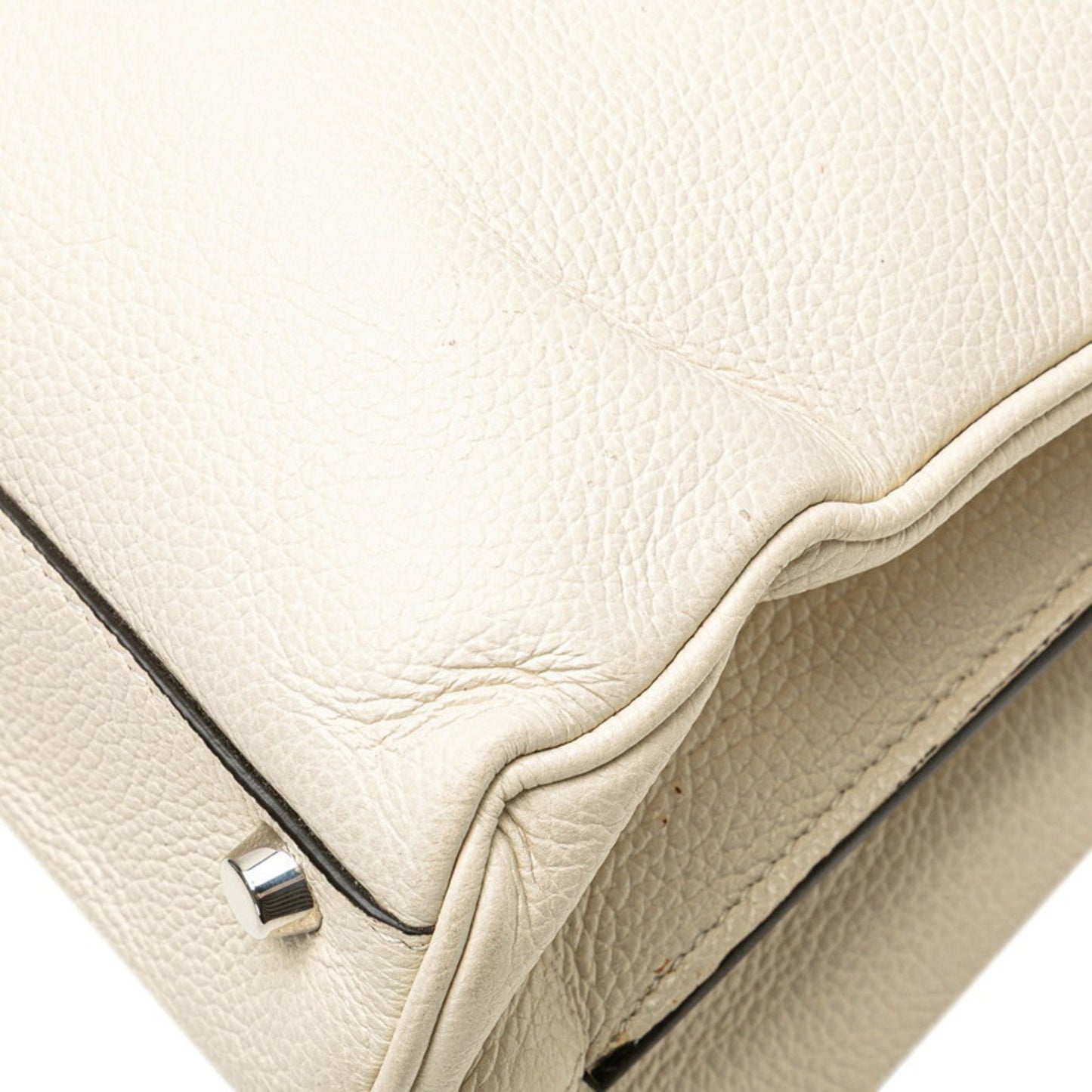 Gucci White Leather Horsebit