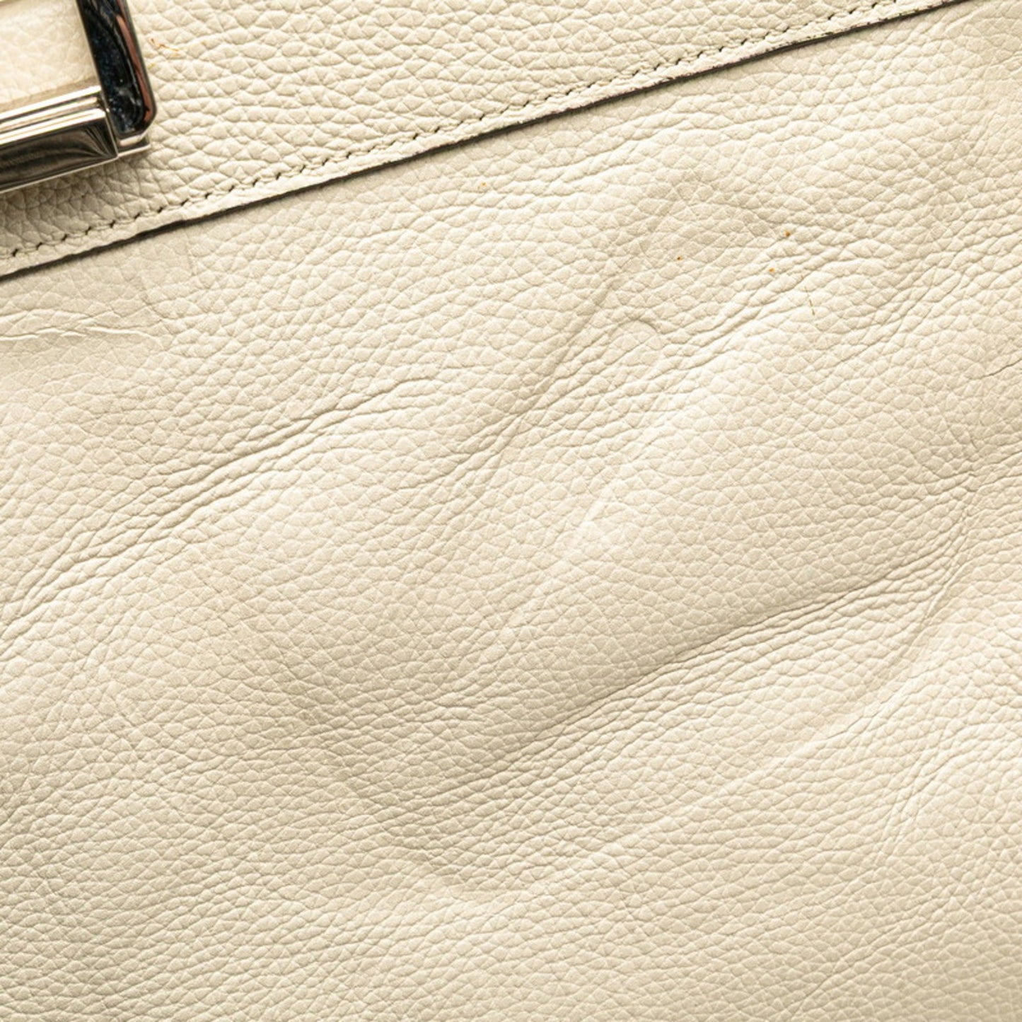Gucci White Leather Horsebit
