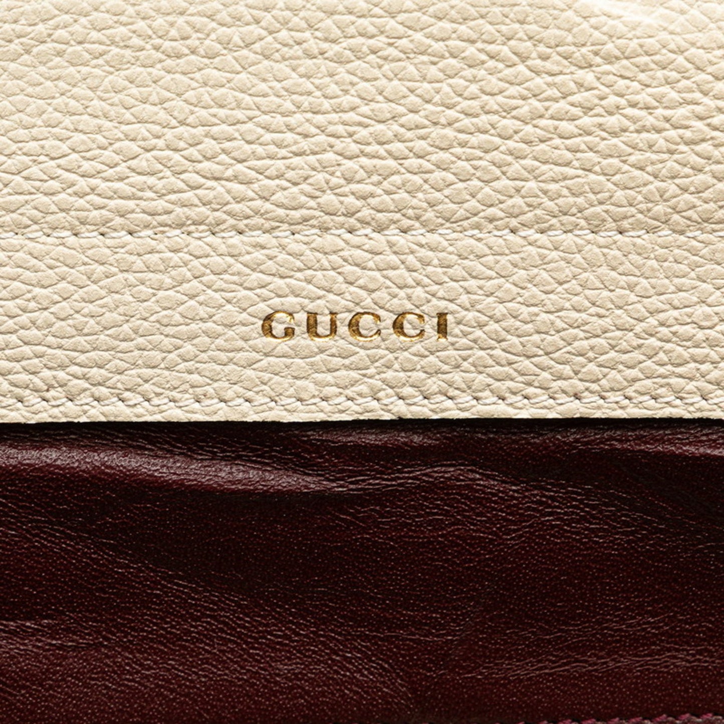 Gucci White Leather Horsebit