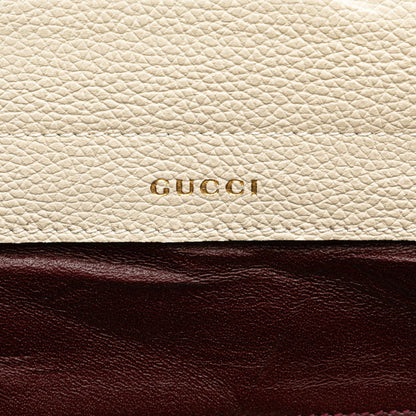 Gucci White Leather Horsebit