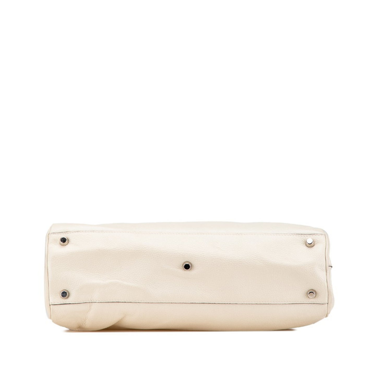Gucci White Leather Horsebit