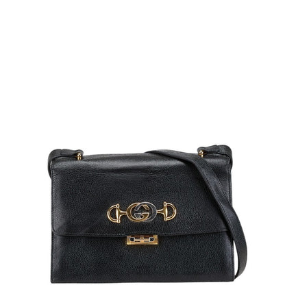 Gucci Black Leather Horsebit