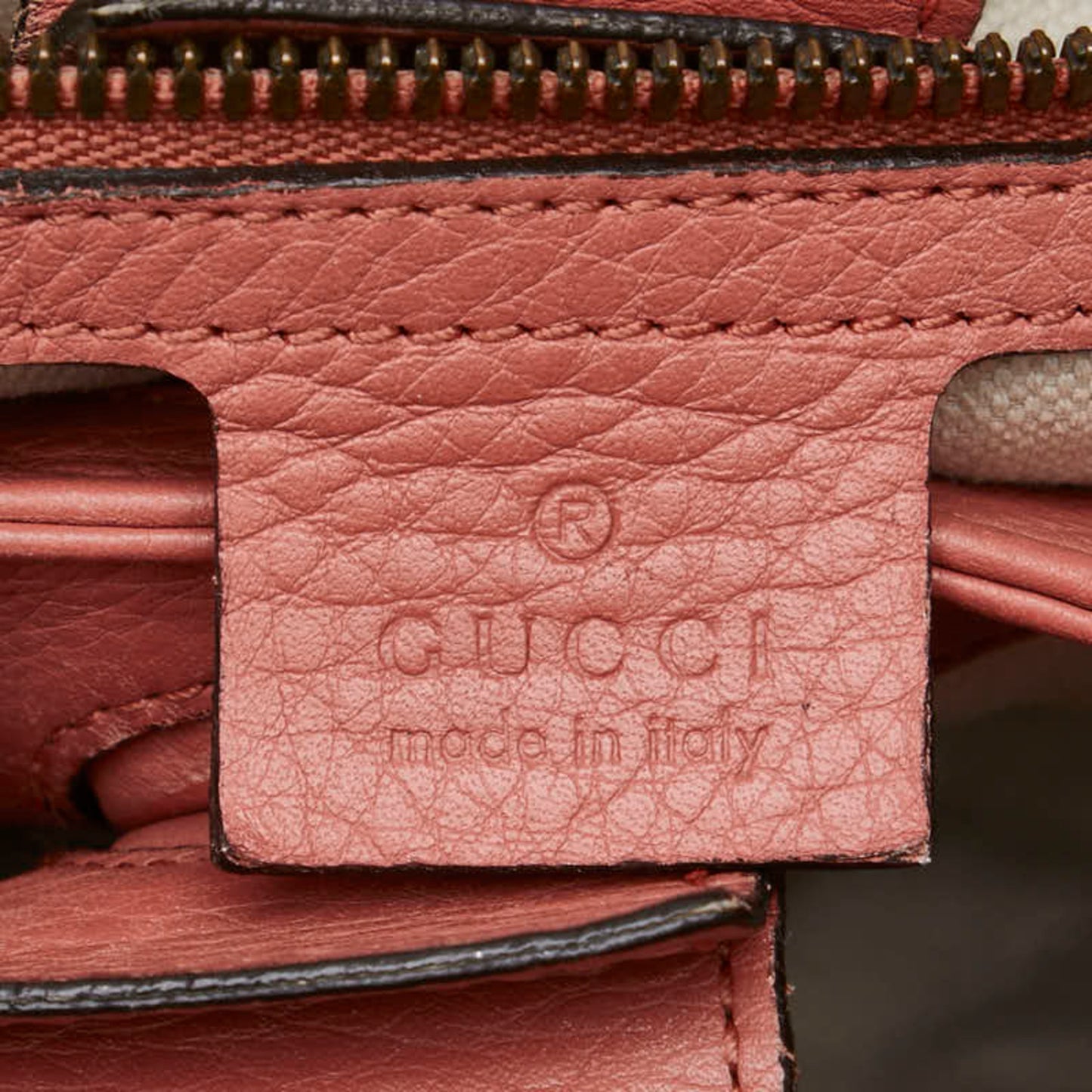 Gucci Pink Leather Bamboo