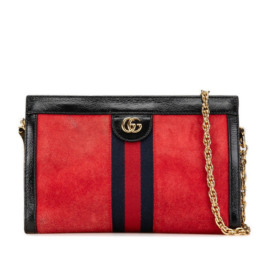Gucci Red Suede Gg Marmont
