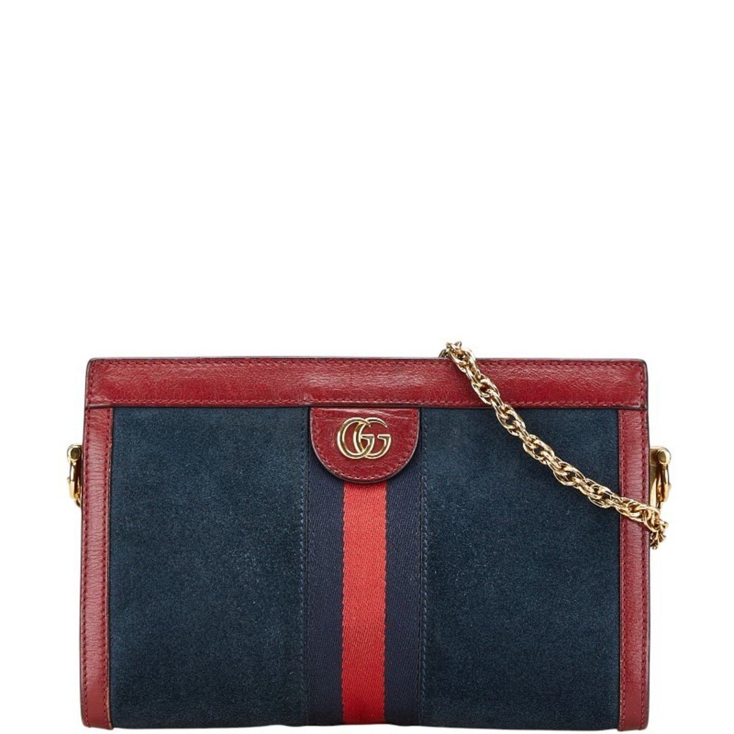 Gucci Blue Suede Gg Marmont
