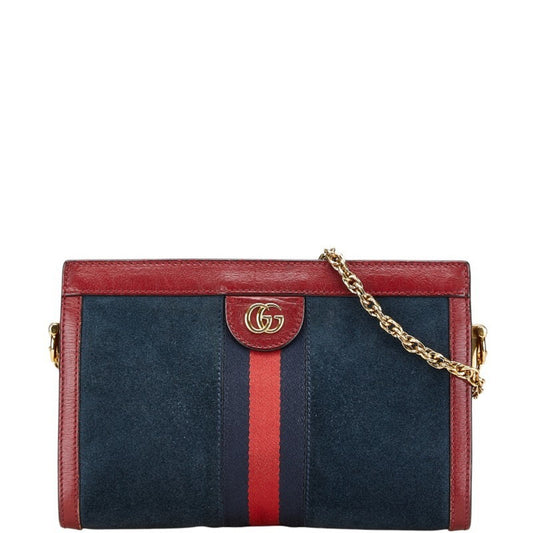 Gucci Blue Suede Gg Marmont