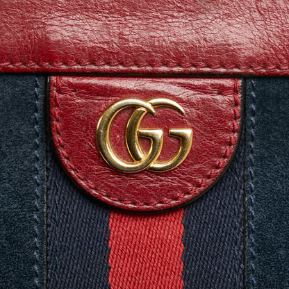 Gucci Blue Suede Gg Marmont