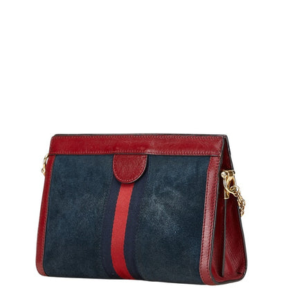 Gucci Blue Suede Gg Marmont