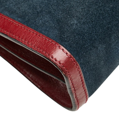 Gucci Blue Suede Gg Marmont