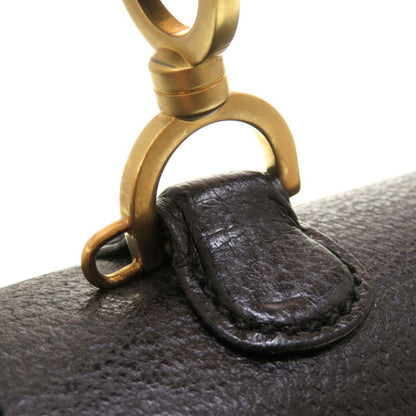 Gucci Black Leather Bamboo