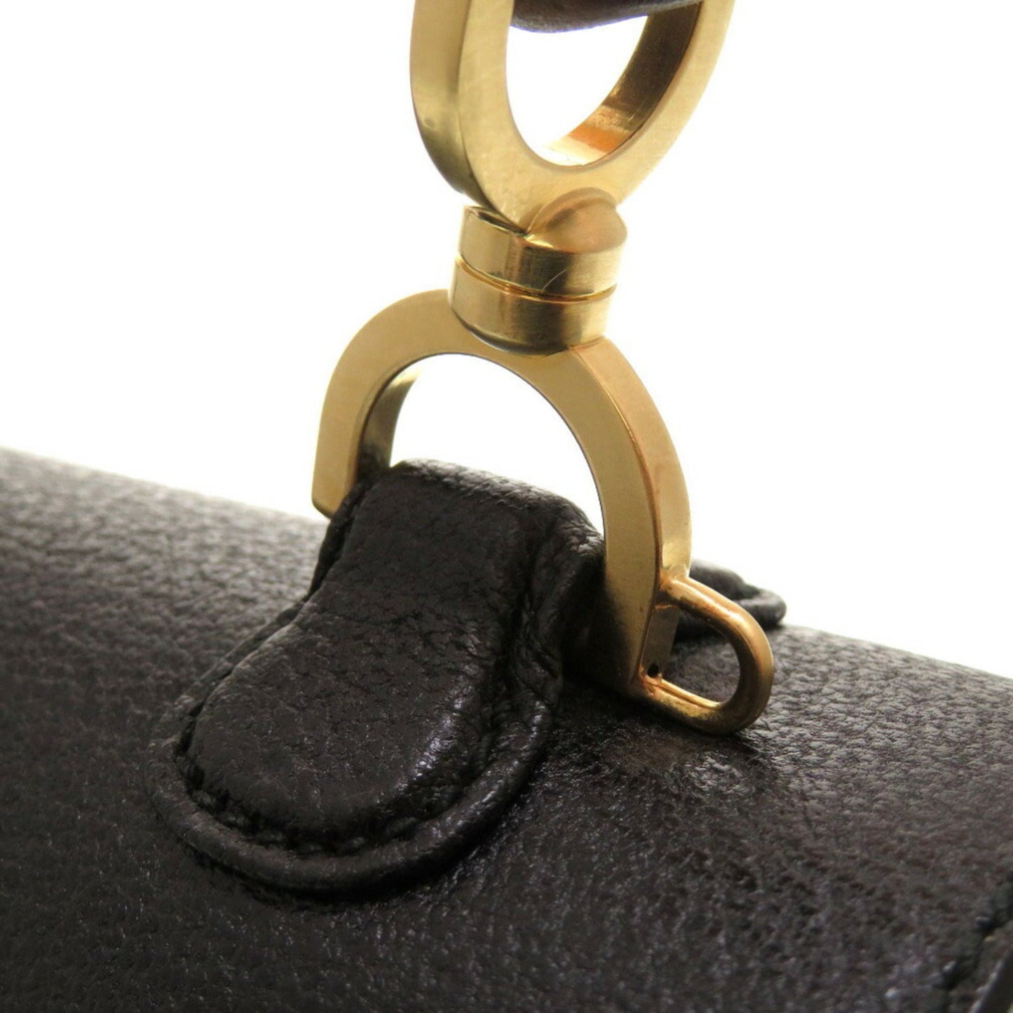 Gucci Black Leather Bamboo