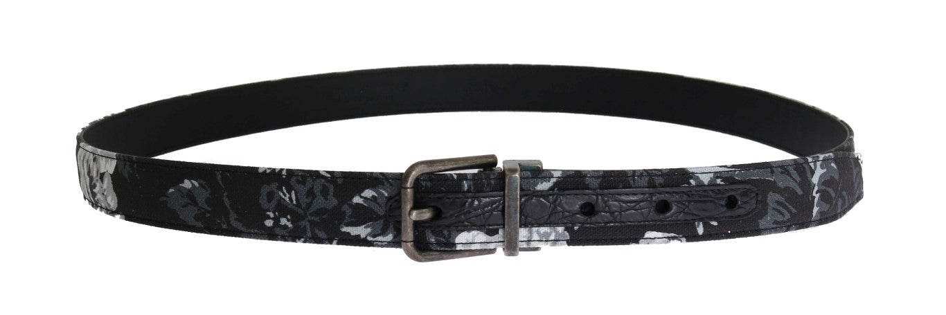 Dolce & Gabbana Elegant Floral Patterned Men'S Luxury Belt