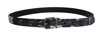 Dolce & Gabbana Elegant Floral Patterned Men'S Luxury Belt