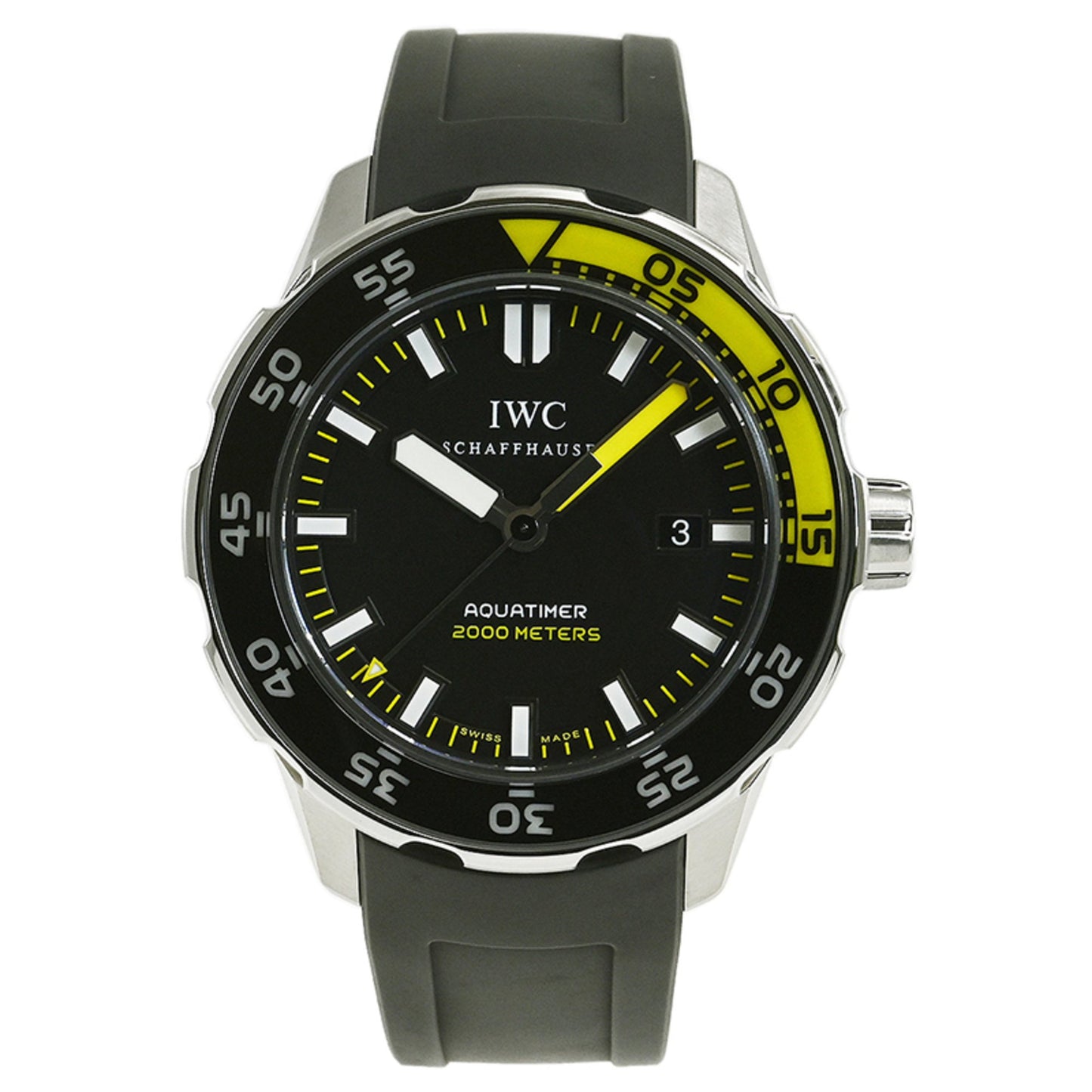 Iwc Schaffhausen Black Steel Watch