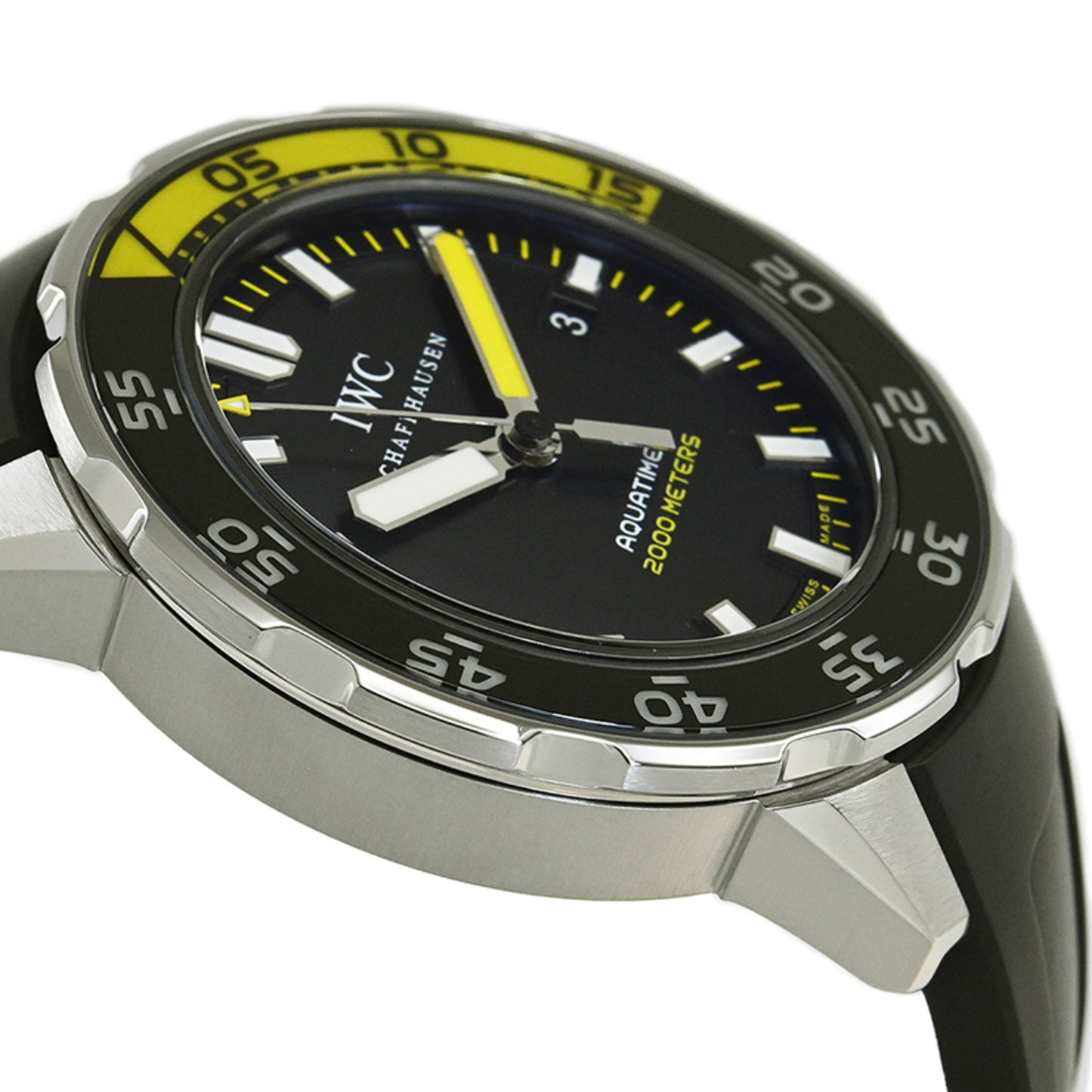 Iwc Schaffhausen Black Steel Watch
