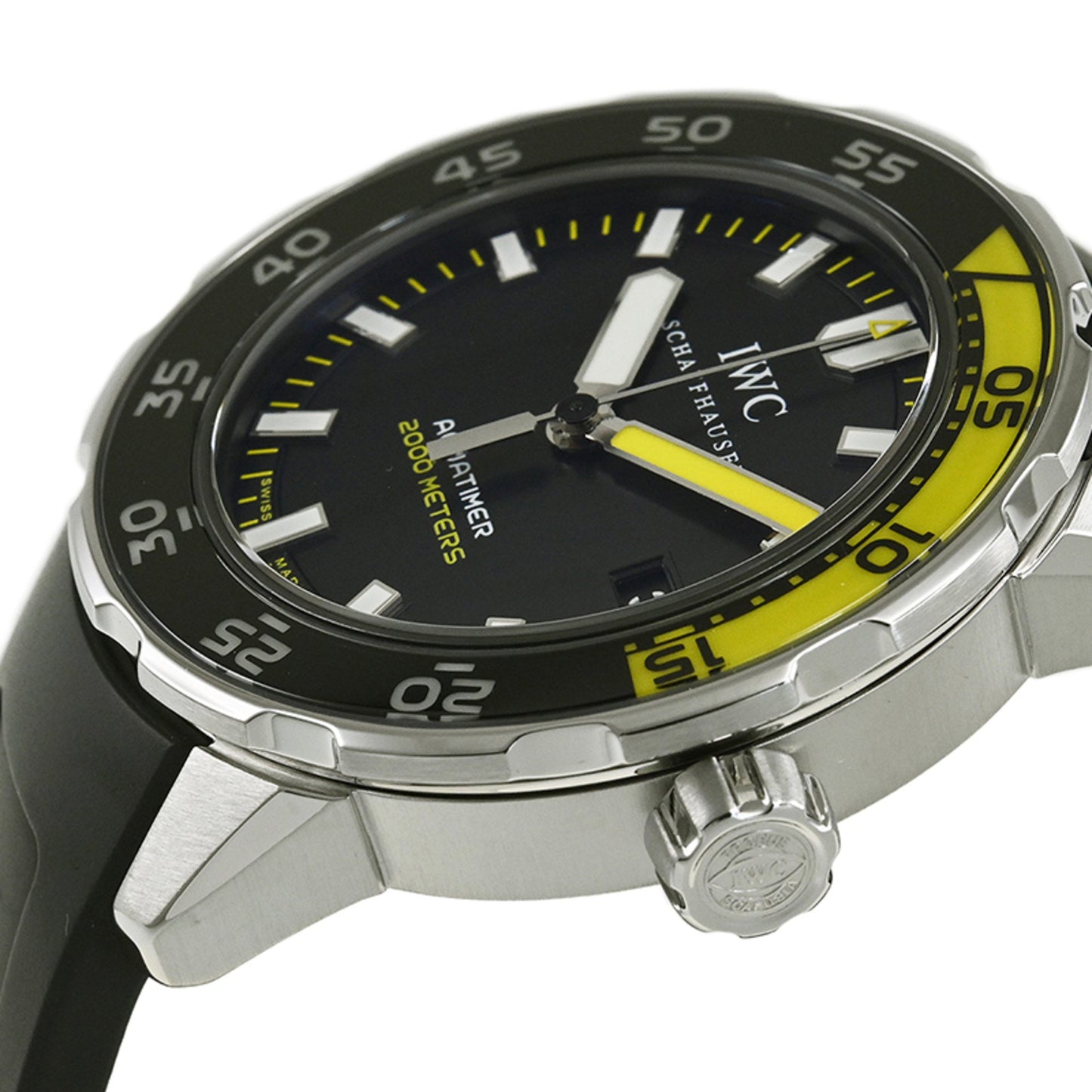 Iwc Schaffhausen Black Steel Watch