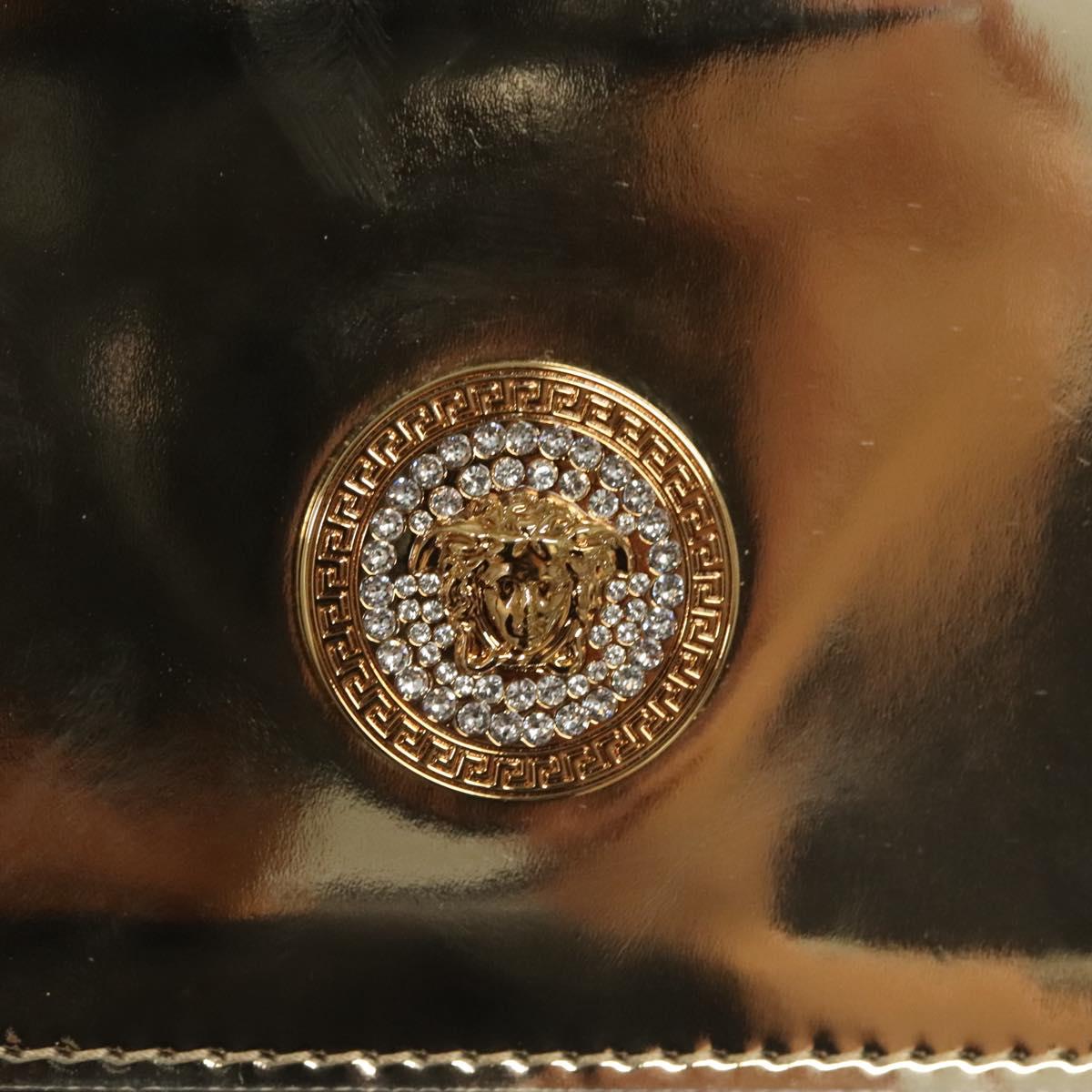 Versace Gold Patent Leather Shoulder