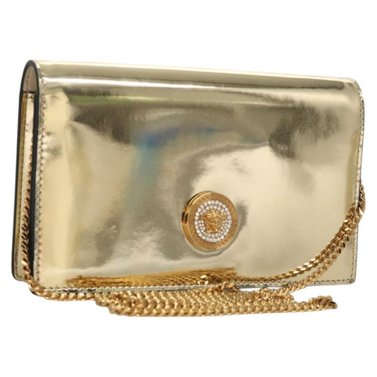 Versace Gold Patent Leather Shoulder