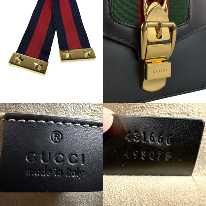 Gucci Black Leather Sylvie