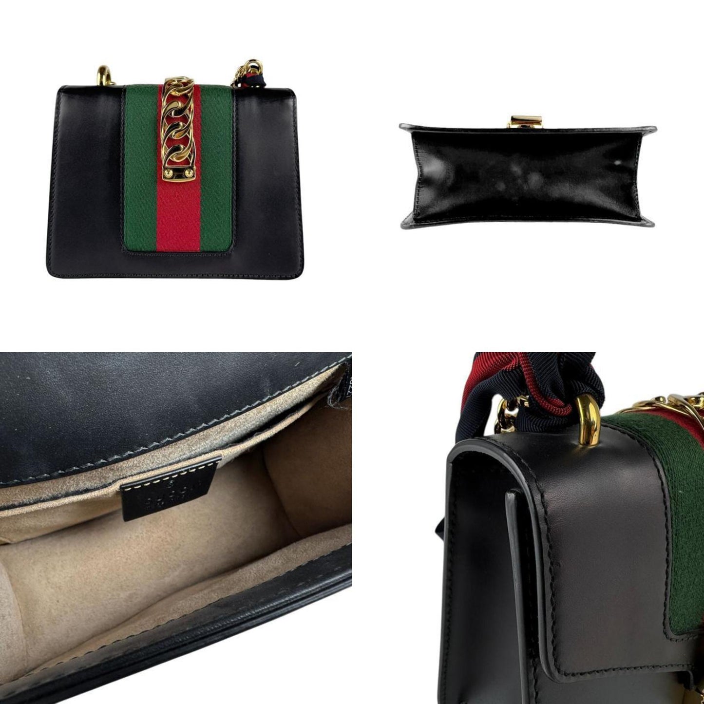 Gucci Black Leather Sylvie