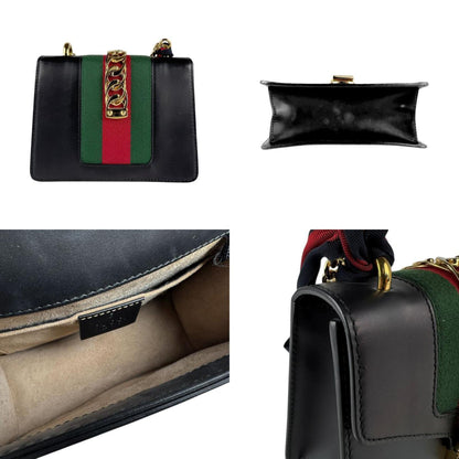 Gucci Black Leather Sylvie