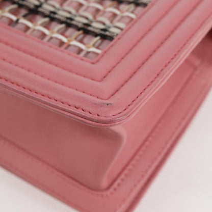 Chanel Pink Leather Boy