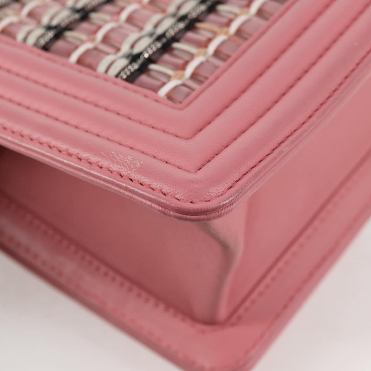 Chanel Pink Leather Boy