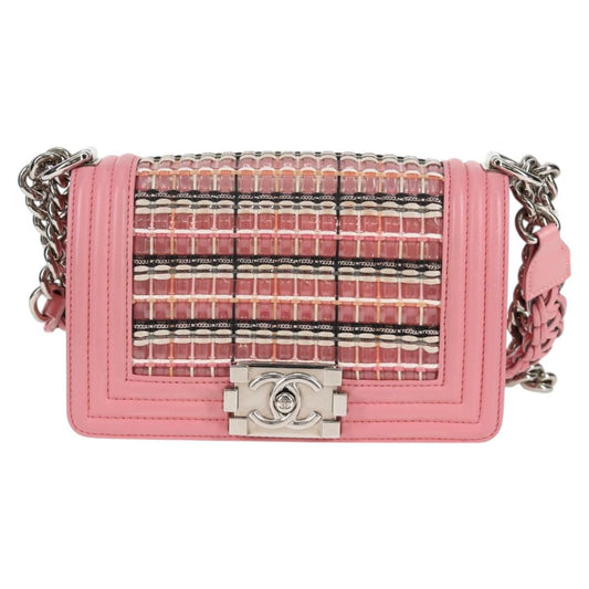 Chanel Pink Leather Boy