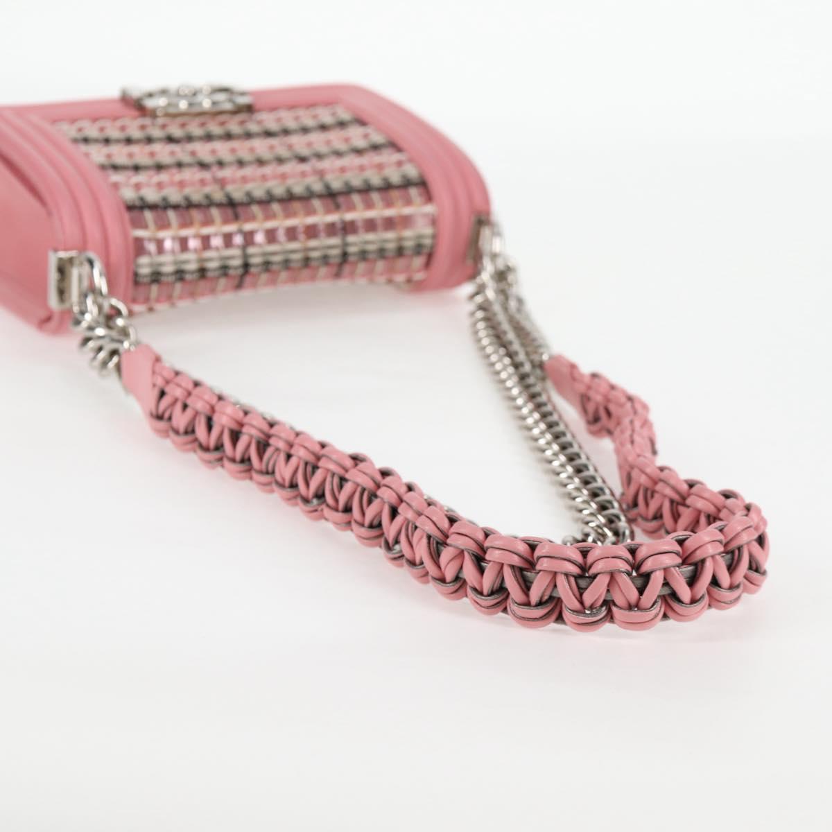 Chanel Pink Leather Boy