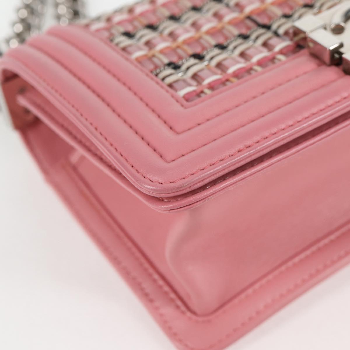 Chanel Pink Leather Boy