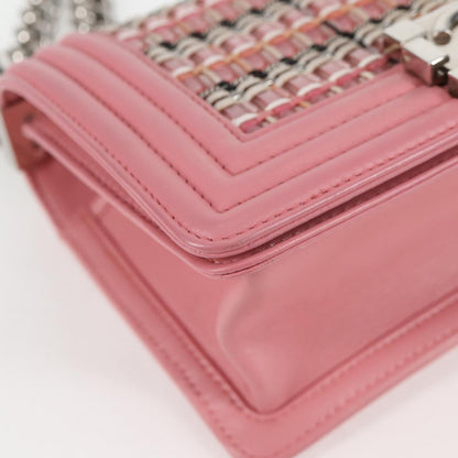 Chanel Pink Leather Boy