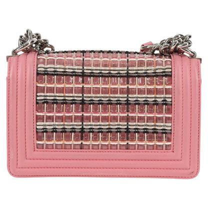 Chanel Pink Leather Boy