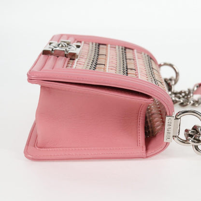 Chanel Pink Leather Boy