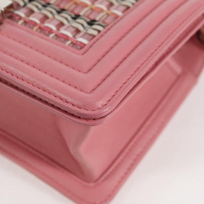 Chanel Pink Leather Boy