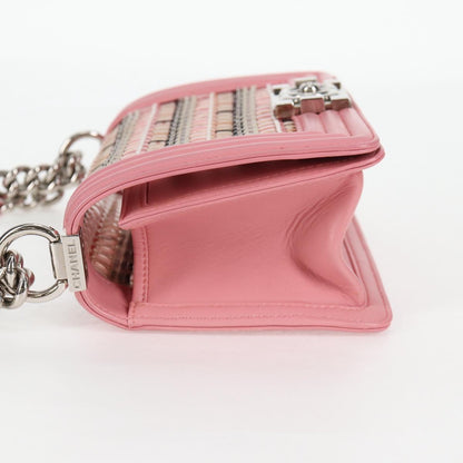 Chanel Pink Leather Boy