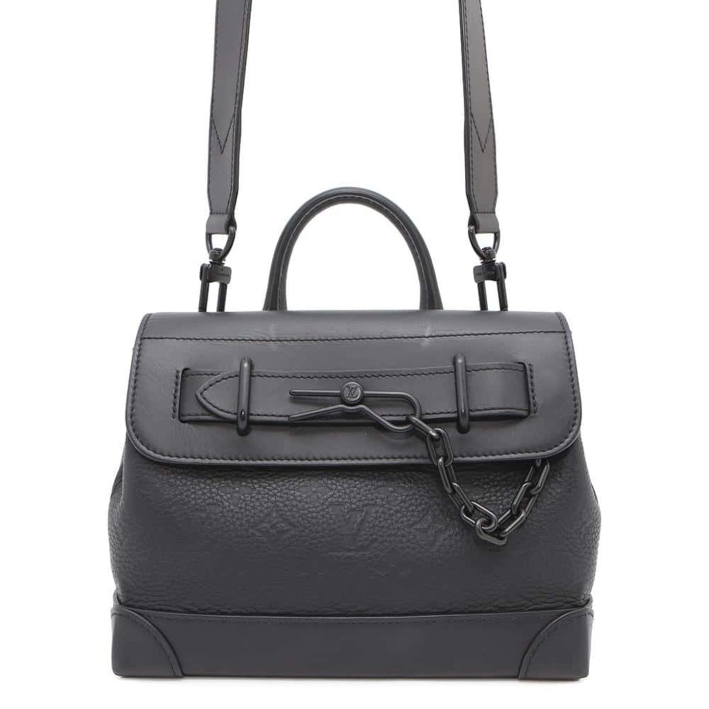 Louis Vuitton Black Leather Steamer