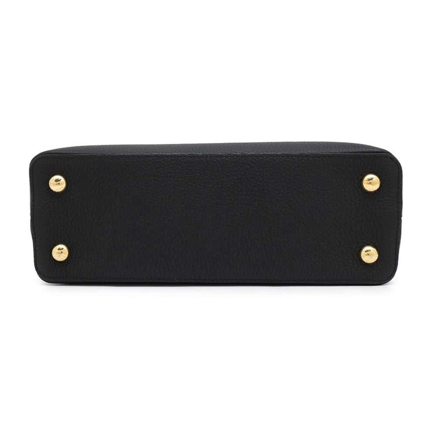 Louis Vuitton Black Leather Capucines