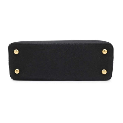 Louis Vuitton Black Leather Capucines