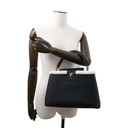 Louis Vuitton Black Leather Capucines
