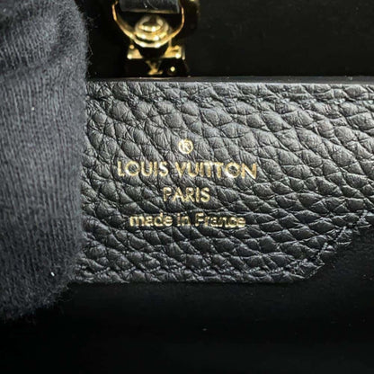 Louis Vuitton Black Leather Capucines