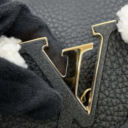 Louis Vuitton Black Leather Capucines