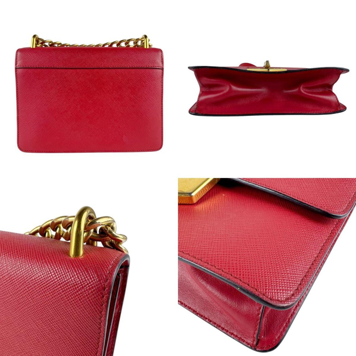 Prada Red Leather Turnlock