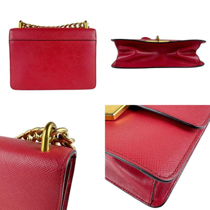 Prada Red Leather Turnlock