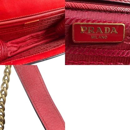 Prada Red Leather Turnlock