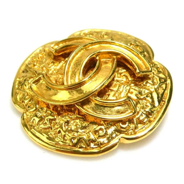 Chanel Gold Gold Plated Coco Mark