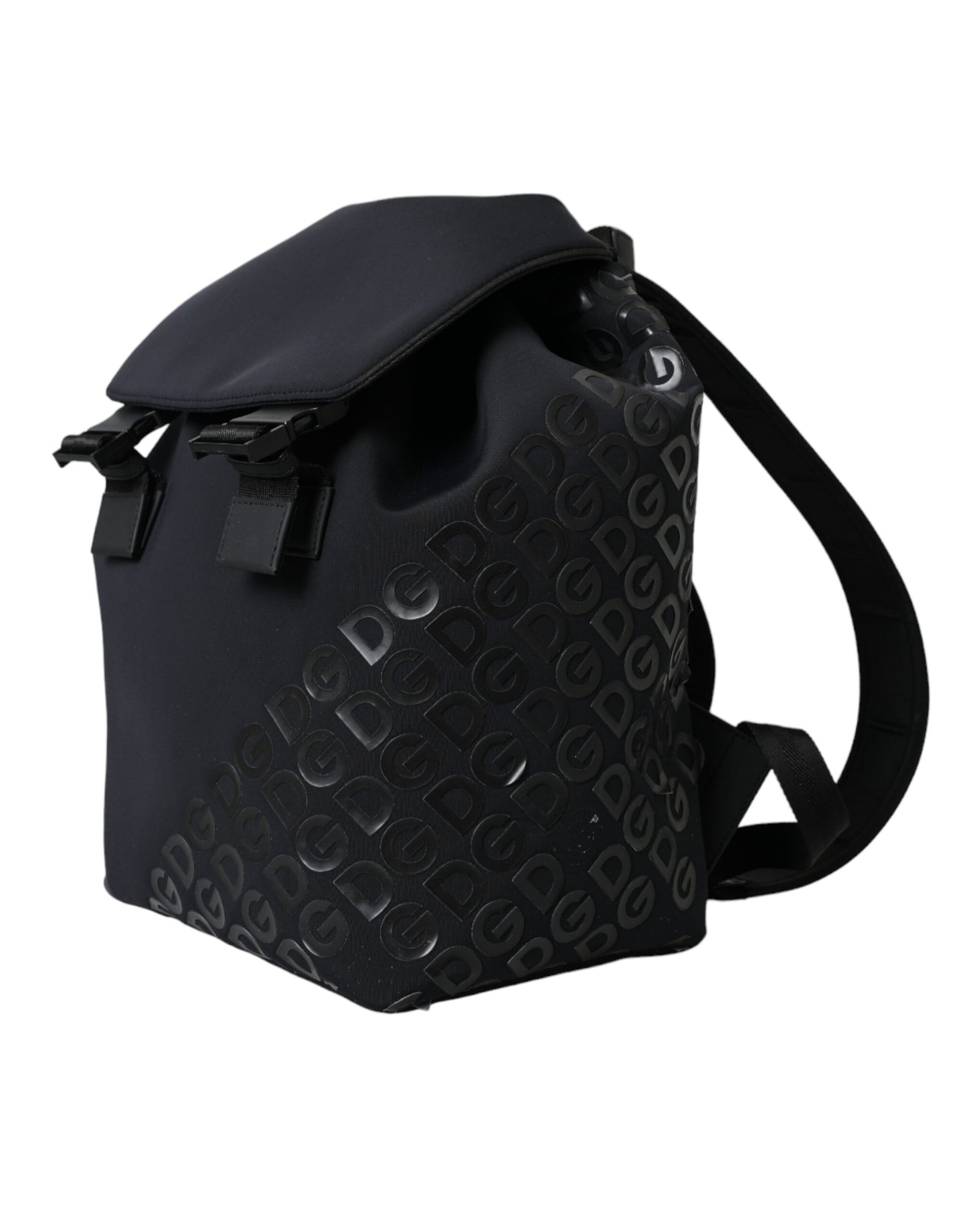 Dolce & Gabbana Black Neoprene Nylon Dg Logo School Backpack Bag