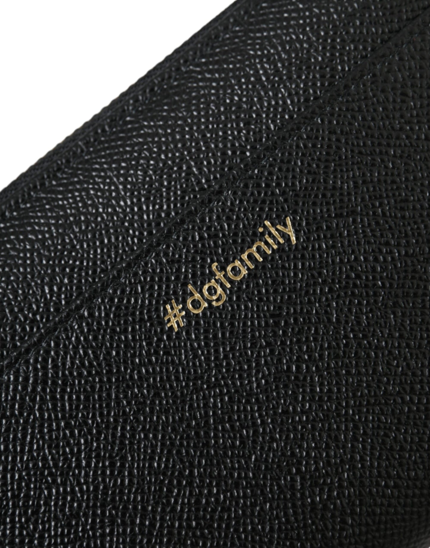 Dolce & Gabbana Black Blue Leather #Dgfamily Zipper Continental Men Wallet