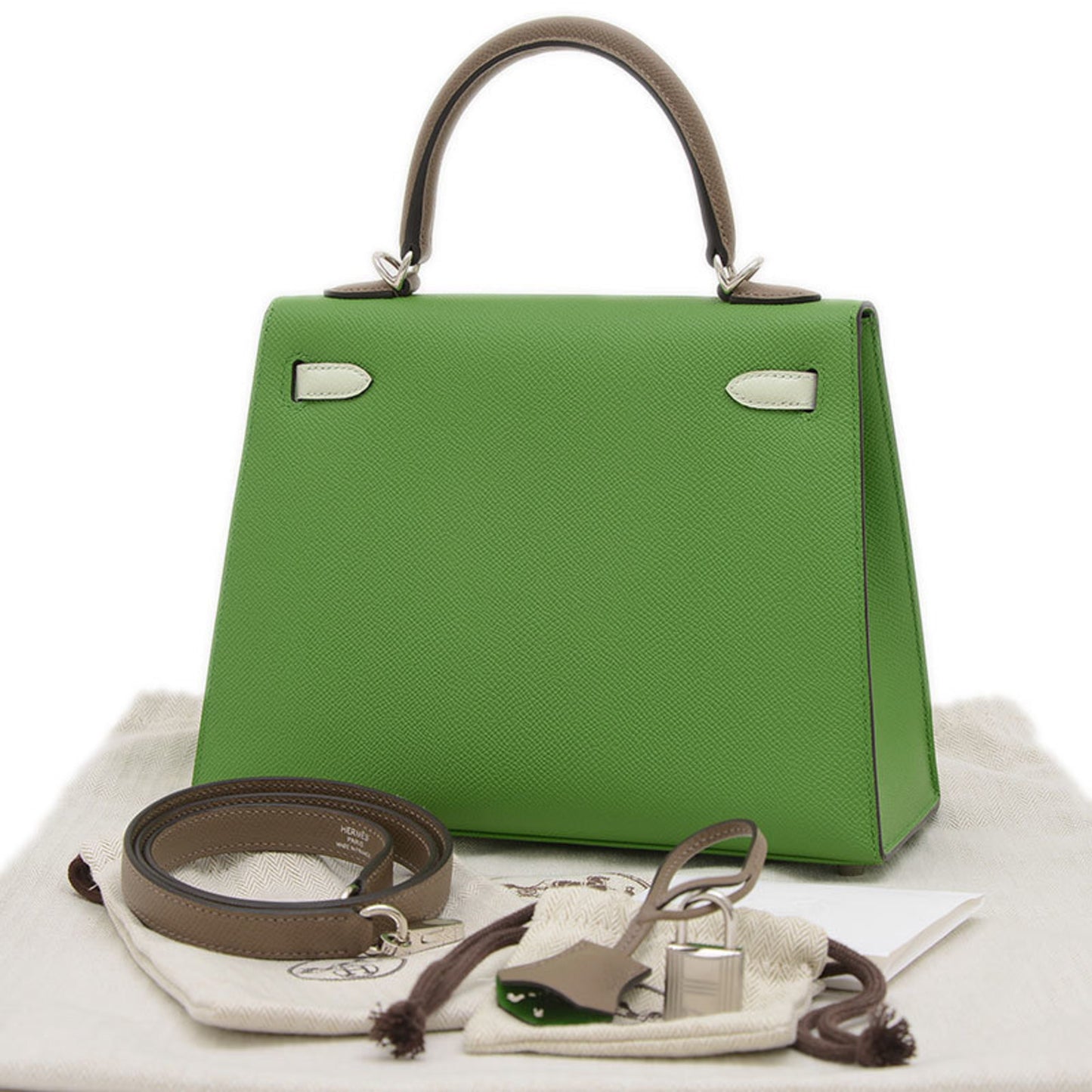 Hermès Green Leather Kelly 25