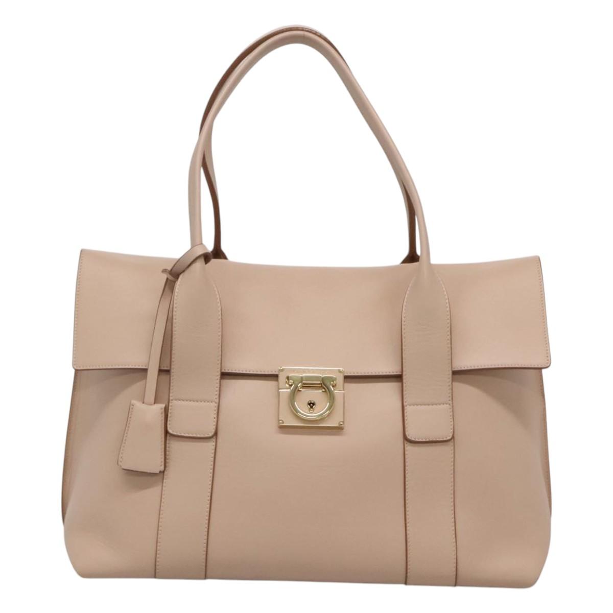 Salvatore Ferragamo Brown Leather Gancini